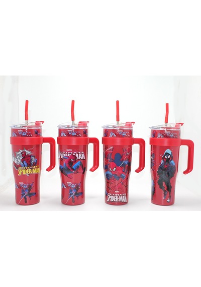 Spiderman Pipetli Termos Suluk Kırmızı