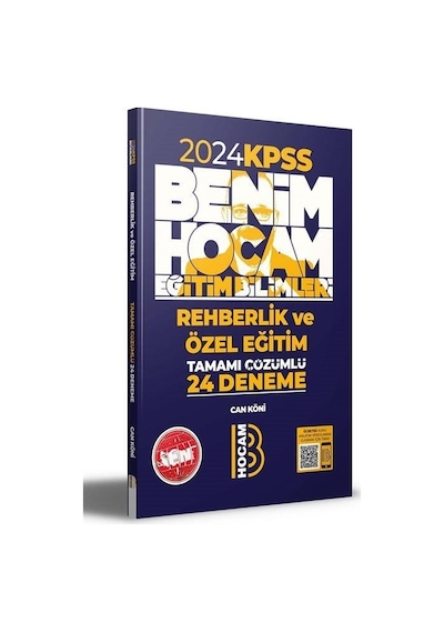 2024 Eğitim Bilimleri Rehberlik ve Özel Eğitim Tamamı Çözümlü 24 Deneme - Can Köni - Benim Hocam Yayınları