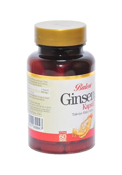 Balen Doğal Saf Ginseng Kapsülü 375 MG x 60 Bitkisel Kapsül