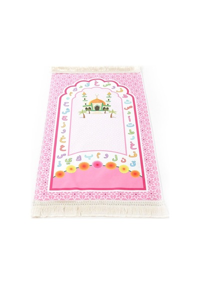 Çocuk Seccadesi Aksa Pembe 82 45 Cm 110 Gr - Tesbih Hediyeli Çok Renkli