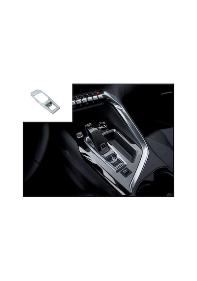 Peugeot 3008 İçin Uyumlu Vites Konsol Çerçevesi Silver 2016-2019