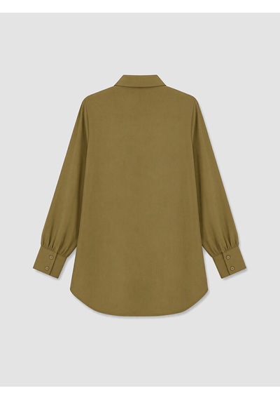 Lcw Everyday Haki Beli Bağlamalı Kadın Gömlek Tunik