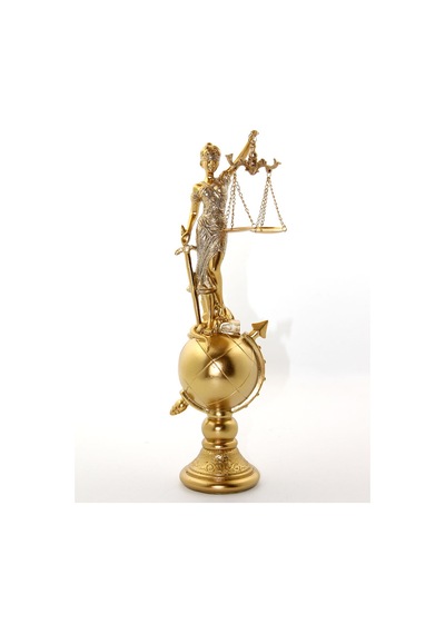 4 Adet Adalet Biblosu Polyester Dünya Küre Üzerinde Dekoratif Figür, Hukuk Temalı Heykel, Justice Figure 1