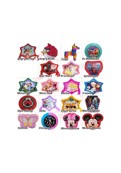 Model Seçmeli Içi Boş Veya Dolu Pinyata + Pinyata Sopası