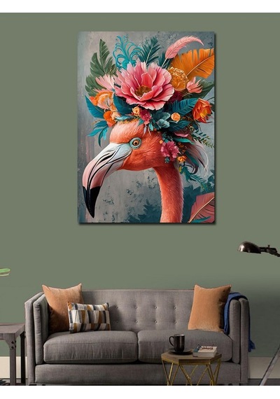 Kanvas Tablo Peri Kızı Ve Çiçekler 50cmx70cm