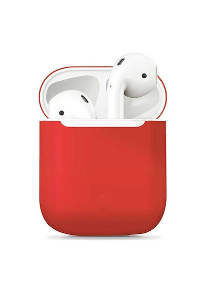 Apple Uyumlu AirPods Kılıf Zore Airbag 13 Silikon-Kırmızı Kırmızı