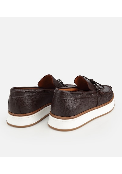 Hotiç Erkek Deri Kahverengi Bağcık Detaylı Günlük Loafer 02ayh319390a480 02ayh319390a480