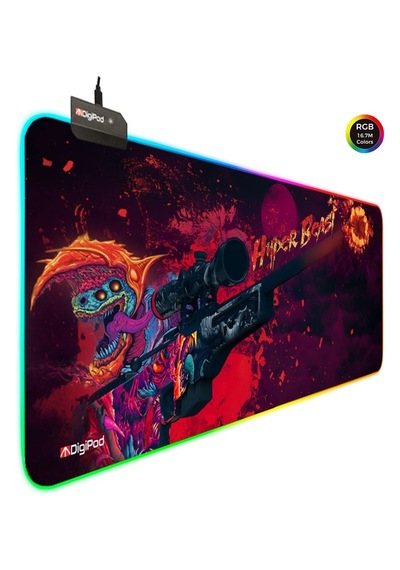 Digipod Rgb Gaming Oyuncu Mousepad 90x40 Xxl Kaymaz Taban Mouse Pad Hyperbeast 4mm Kalınlık 001
