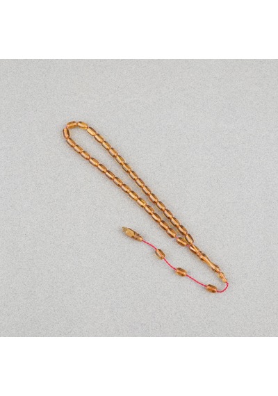 Ateş Kehribar Kapsül Kesim Sistemli Bilek Boy 5x8mm Tesbih Sarı