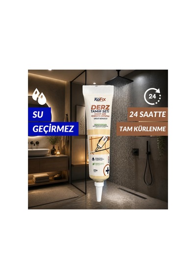 Bej 250 Gr Derz Tamir Seti Hazır Derz Dolgusu, Derz Sökme Aleti, Testere, Spatula Ve Sünger