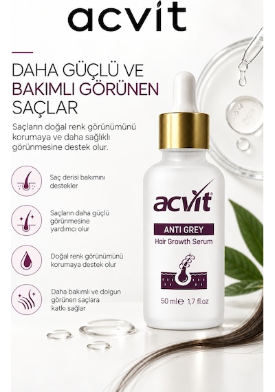 Acvit Anti Grey Hair Growth Serum 50 ML