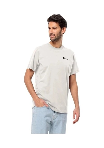 Jack Wolfskin Essential T M Erkek T-shirt Açık Gri SİYAH