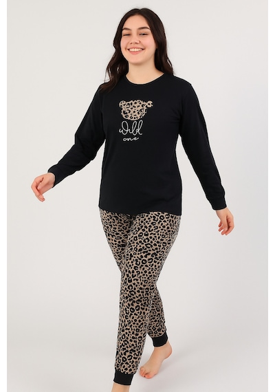 Mutlu City Kadın Yumuşak Doku Termal Pijama Takımı 42050 Siyah