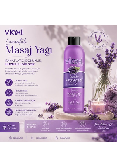 Viaxi Lavanta Aromalı Masaj Yağı