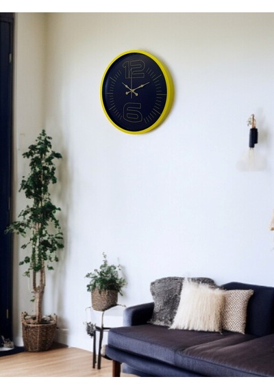 Mcg 36 Cm Sarı Dekoratif Duvar Saati Çok Renkli 04179950