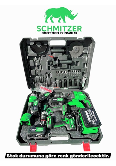Schmıtzer 4lüset-y Pro 21v 40 Parça Şarjlı Akülü 3 Modlu Hilti Matkap Somun Sıkma Sökme Taşlama