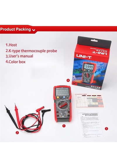 Ayrex Unı-t Ut 89x Dijital Multimetre True Rms Ncv 1000v Ac/dc 20a Ac/dc