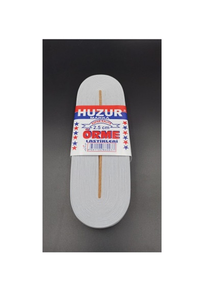 Beyaz - 2.5cm Paça Lastik Geniş 10mt. 5671 Çok Renkli