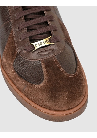 Cabani Hakiki Dana Deri Kahve Napa Erkek Sneaker Ayakkabı Kahverengi