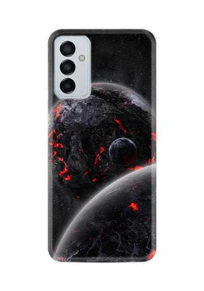 Samsung Galaxy Uyumlu A04s Kılıf Resimli Desenli Silikon Platinium Series Kara Dünya 1902
