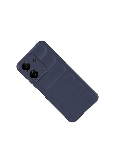 Xiaomi Poco C65 Kılıf Kamera Korumalı Esnek Silikon Parmak Şeritli Pazarplus Siyah