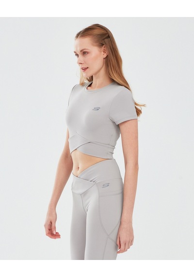 Skechers Performance Coll. W Short Sleeve  T-Shirt Kadın Antrasit Tshirt S241133-003