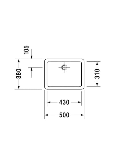 Duravit Vero Canak Lavabo Taslanmıs 500 x 380 MM 0455500000