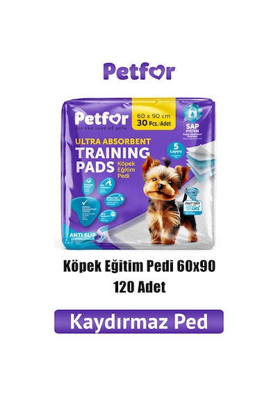 Petfor Köpek Eğitim Pedi 60x90 Kaydırmaz Bantlı 120 Adet
