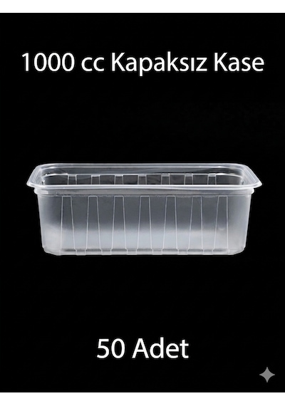 Dondurma, Şarküteri Ve Manav Kasesi Plastik Şeffaf Kap, 1000 Gr Cc, 50 Adet