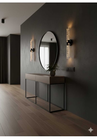Bubblelight Dubble Şık Ve Zarif Modern Led Duvar Aplik Siyah Elektrikli Kumandalı Siyah