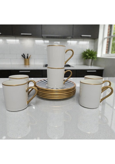 Sudedi Home Black Line 6 Kişilik Kahve Fincanı Takımı - 90 Ml Çok Renkli
