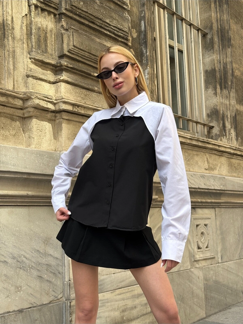 Mamayaga Kadın Tasarım Design İki Parça Şık Curve Tesettüre Uygun Büyük Beden %100 Cotton Uzun Kol Gömlek Siyah Mamayaga Kadın Tasarım Design İki Parça Şık Curve Tesettüre Uygun Büyük Beden %100 Cotton Uzun Kol Gömlek Siyah