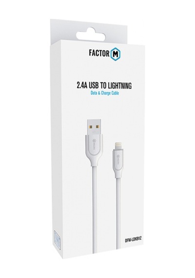 Factor-m Usb To Lıghtnıng Data Kablo 2.4a -beyaz