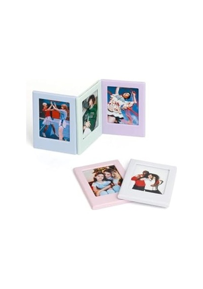 Ayrex Fujifilm Instax Mini Film Uyumlu 2'li Mıknatıslı Fotoğraf Çerçeve Seti, Mor Diğer