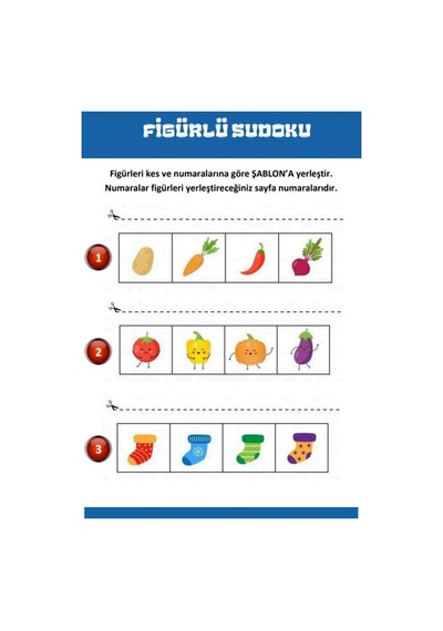 Çocuklar İçin Sudoku Oyun Seti Kes-yapıştır-yaz-sil