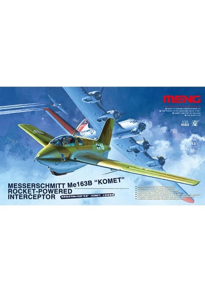 Meng Qs-001 1/32 Ölçek, Messerschmitt Me163b Komet Savaş Uçağı, Plastik Model Kiti-49173