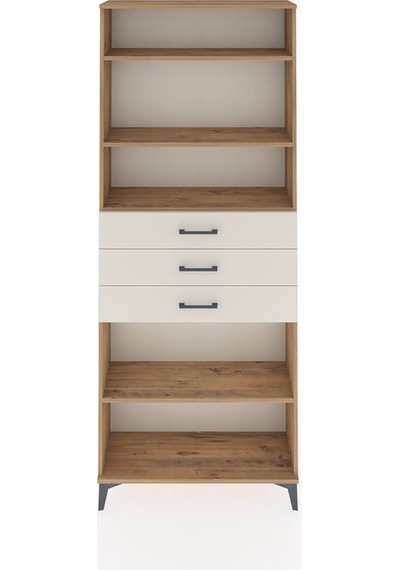 Arges Dolap 4 Raflı 3 Çekmeceli 88x30x221 Çam-aytaşı Atlas Çam