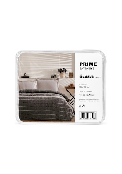 Özdilek Prime -masculine Plate K.gri- Tek Kişilik Battaniye Koyu Gri