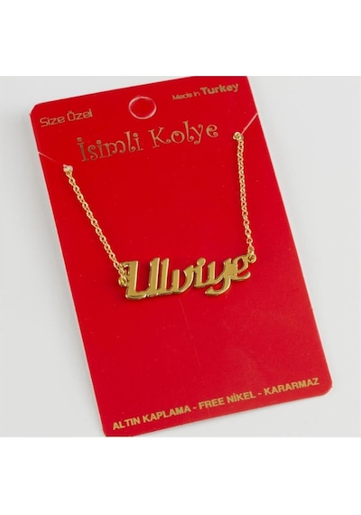 Ulviye İsimli Kolye -altın Rengi N701