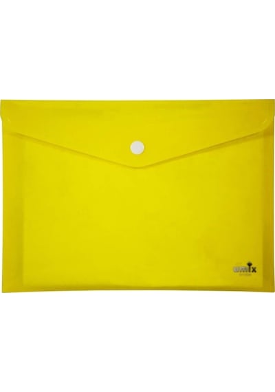Çıtçıtlı Zarf Dosya A4 Neon Sarı U1121n-sa 12 Li Paket