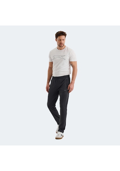 Slazenger RANJEET Erkek Fermuar Cepli Koyu Gri Eşofman Altı