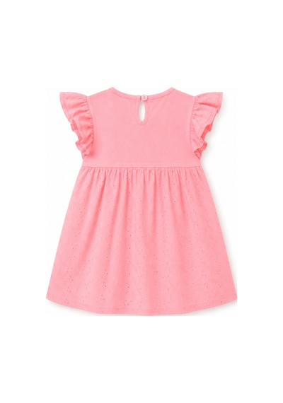 Babyhola Kız Çocuk Pamuklu Yazlık Elbise Pembe