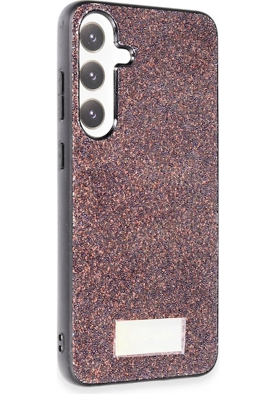 Mey İthalat Samsung Uyumlu Galaxy A55 5g Bright Simli Kapak - Derin Mor