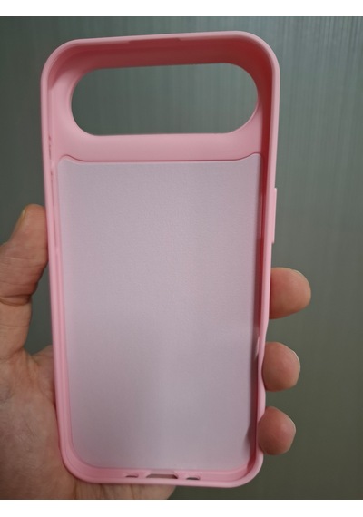 Apple Uyumlu iPhone 17 Air Logolu İçi Kadife Silikon Lansman Kılıf Pembe