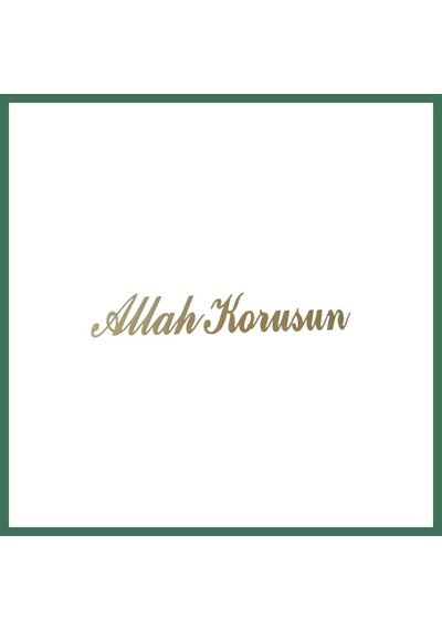 En-cag Allah Korusun Yazılı Oto Sticker Gold 14x3cm Bss Standart