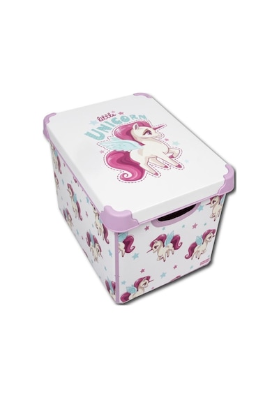 Style Box Unicorn Desenli 3 Parça Dekoratif Saklama Kutusu Seti Çok Renkli