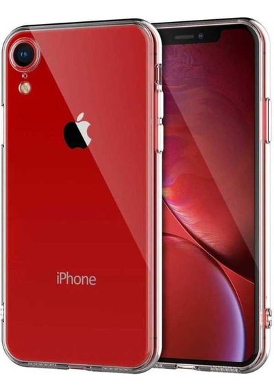 Apple Uyumlu iPhone Xr 6.1 Kılıf Tchs Kamera Korumalı Süper Silikon Kapak - Renksiz Renksiz