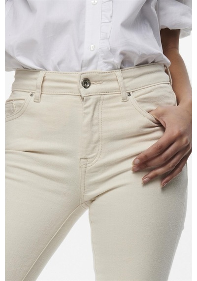 Only 15230778 Onlblush Mıd Flared Dnm Dot019 Noos Ss Kadın Jean Pantolon 15230778-R10225 Ekru