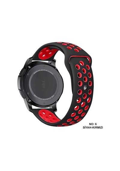 Samsung Galaxy Uyumlu Watch 46Mm Sm-R800 Kordon 22 Mm Delikli Spor Kayış
