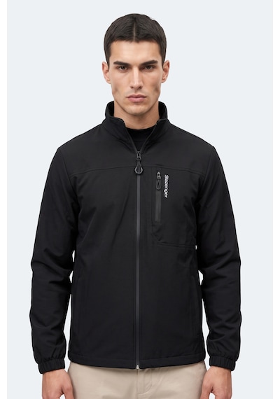 Slazenger Cedo Erkek İçi Polarlı Rüzgar Ve Su İtici Siyah Mont & Kaban